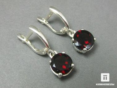 Альмандин, Гранат. Серьги из альмандина (граната), огранка