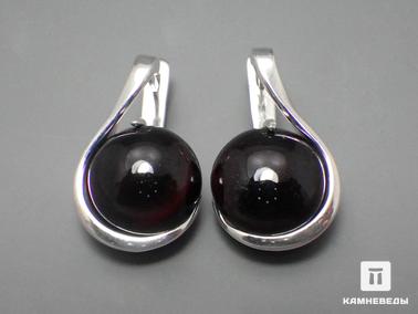 Альмандин, Гранат. Серьги «Мелодия» из альмандина (граната)
