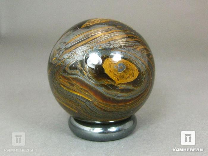 Шар из джеспилита и тигрового глаза, 36 мм, 21-134, фото 5