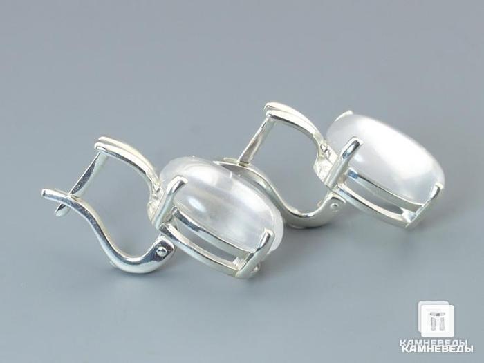Серьги «Овал» с горным хрусталём (кварцем), 41-84/1, фото 2