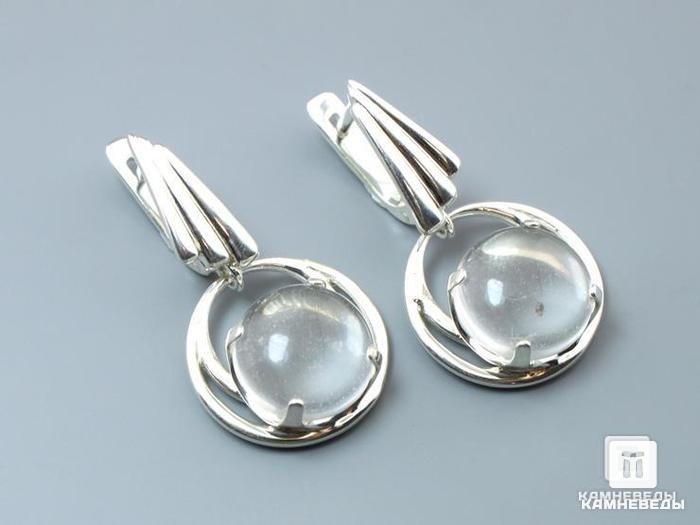 Серьги «Космос» с горным хрусталём (кварцем), 41-84/9, фото 1