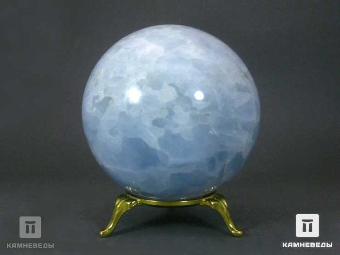 Шар из голубого кальцита, 78 мм, 21-130/2, фото 2
