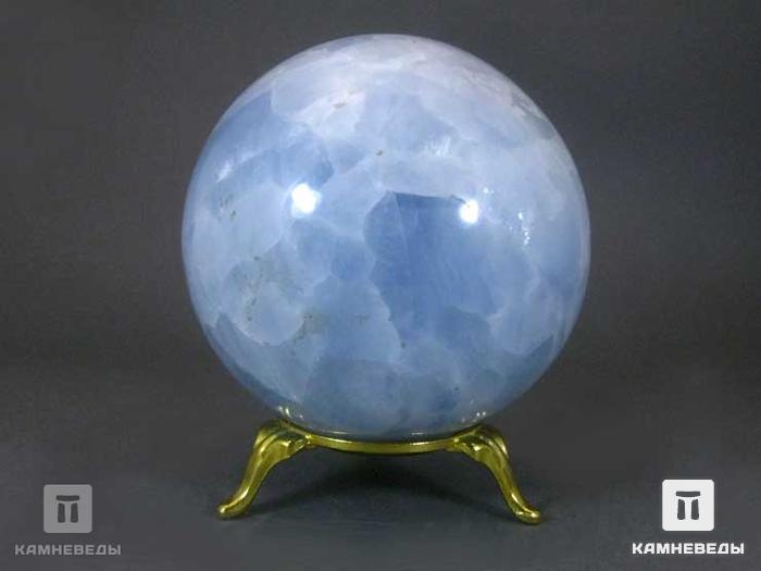 Шар из голубого кальцита, 78 мм, 21-130/2, фото 3