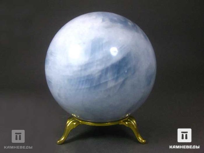 Шар из голубого кальцита, 77 мм, 21-130/3, фото 2