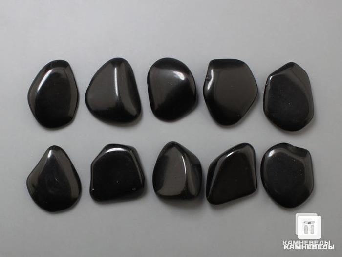 Обсидиан чёрный, галтовка 1,5-2 см, 12-55, фото 1