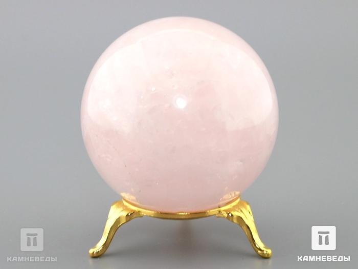 Шар из розового кварца, 67 мм, 21-127, фото 2