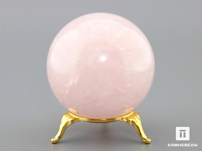 Шар из розового кварца, 67 мм, 21-127, фото 1