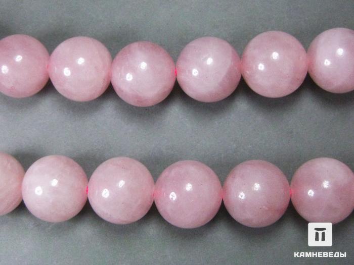 Бусины из розового кварца, 25 шт. на нитке, 16 мм, 7-5, фото 1