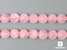 Бусины из розового кварца, 46 шт. на нитке, 8-9 мм