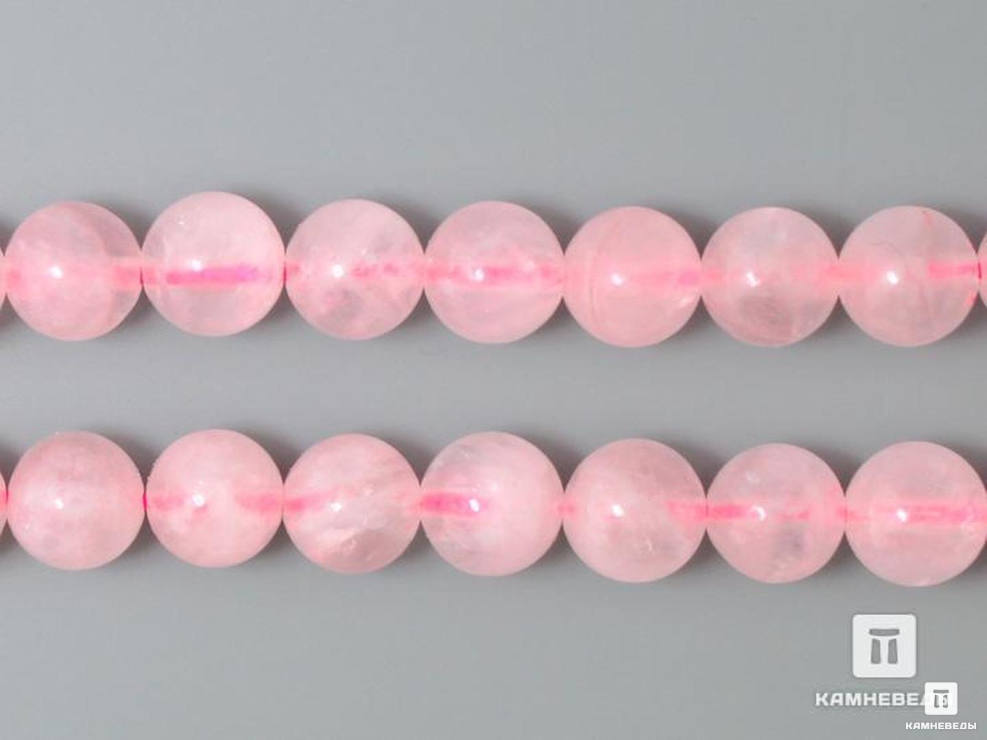 Бусины из розового кварца, 47-51 шт. на нитке, 8-9 мм, 7-5/1, фото 1