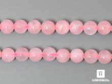 Бусины из розового кварца, 64 шт. на нитке, 6-7 мм