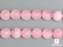 Бусины из розового кварца, 38 шт. на нитке, 10-11 мм