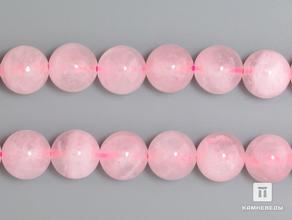 Бусины из розового кварца, 36-40 шт. на нитке, 10-11 мм