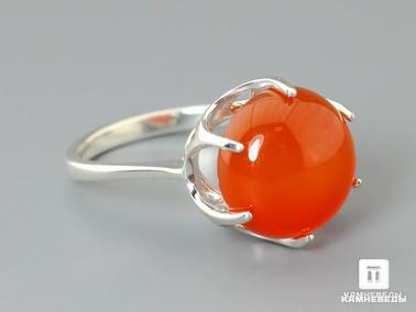 Сердолик. Кольцо «Корона» с сердоликом
