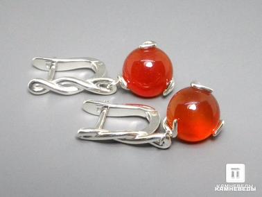 Сердолик. Серьги «Нежность» с сердоликом