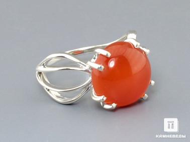 Сердолик. Кольцо «Паутинка» с сердоликом