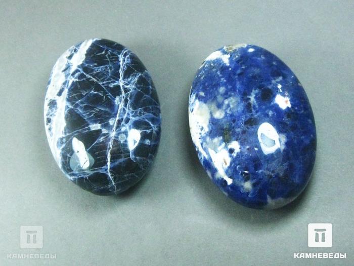 Содалит, галька плоская, 6х4х2 см, 12-178, фото 3