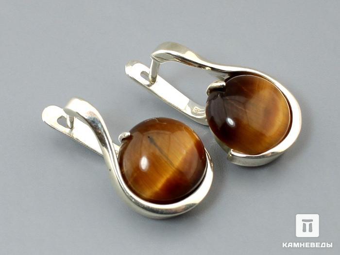Серьги «Мелодия» с тигровым глазом, 41-30/8, фото 2