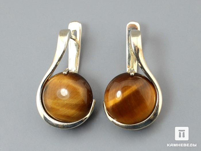 Серьги «Мелодия» с тигровым глазом, 41-30/8, фото 1