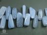 Бусины из голубого агата (сапфирина), 66 шт. на нитке, 1,3-2,7 см, 7-19, фото 2