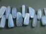 Бусины из голубого агата (сапфирина), 66 шт. на нитке, 1,3-2,7 см, 7-19, фото 1