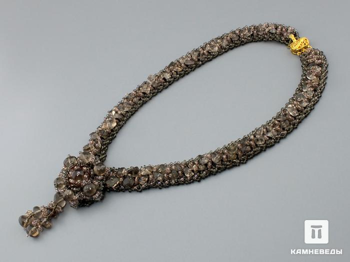 Ожерелье из раухтопаза (дымчатого кварца), длина 44 см, 46-88/53, фото 2