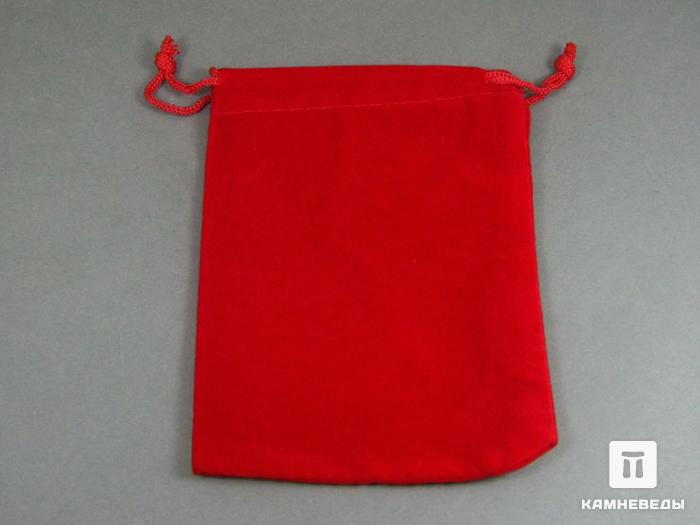 Мешочек бархатный, красный, 11,5х9 см, 96-4/2, фото 1