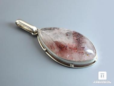 Гематит. Кулон с солнечным камнем (гематит в горном хрустале) с фантомом