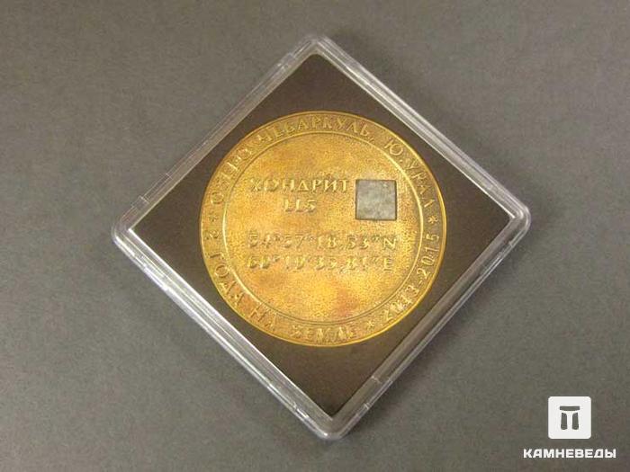 Медаль "2 года на Земле", содержит фрагмент метеорита, 13-3, фото 1
