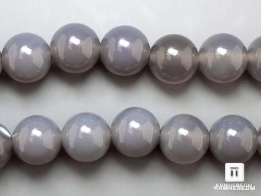 Халцедон. Бусины из халцедона, 10 шт. на нитке, 12-13 мм