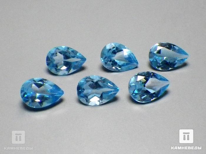 Топаз голубой, огранка 7х5х3 мм (0,8 ct), 9-38/22, фото 5