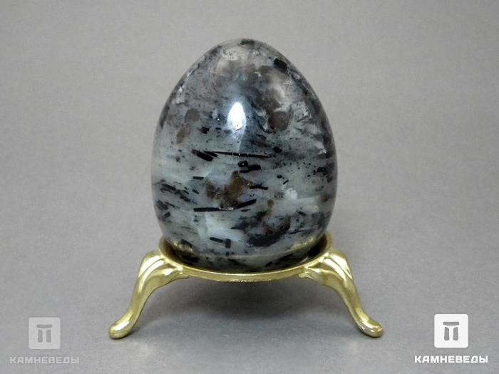 Яйцо из альбита с астрофиллитом, 5,5х4,1 см, 22-107, фото 2