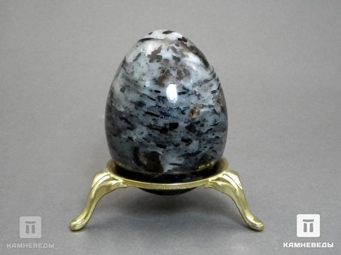 Яйцо из альбита с астрофиллитом, 5,5х4,1 см, 22-107, фото 3