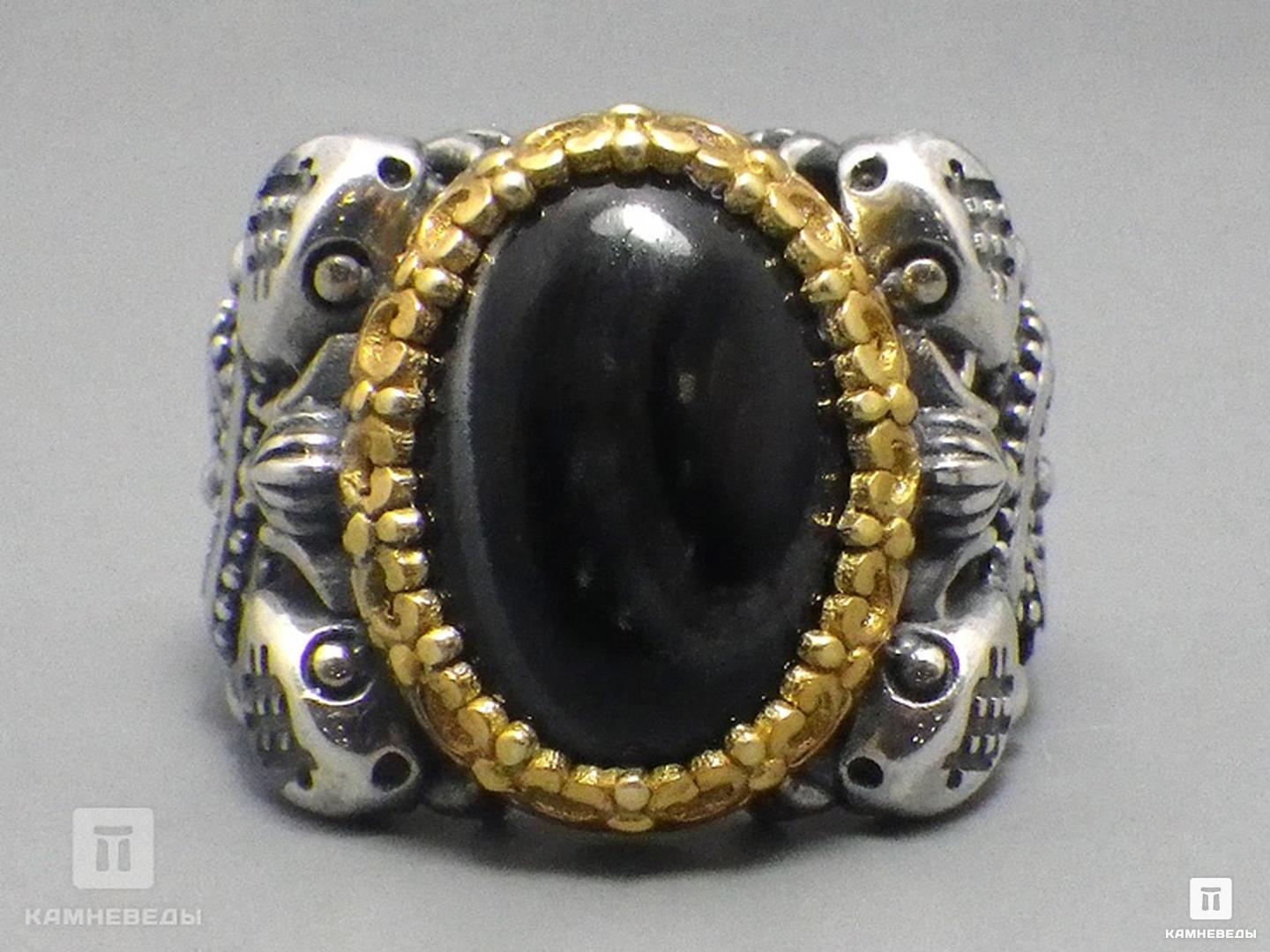 Перстень «Искуситель» с агатом черным, 44-78/1, фото 2