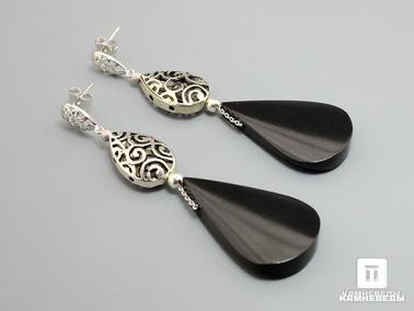 Гагат. Серьги из гагата