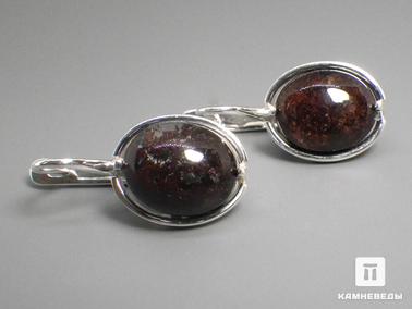 Горный хрусталь, Кварц. Серьги «Венеция» с горным хрусталём (кварцем) «аквариум»