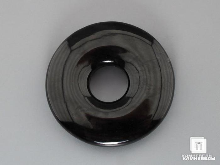 Кулон диск из нефрита тёмного, 40-99/10, фото 2