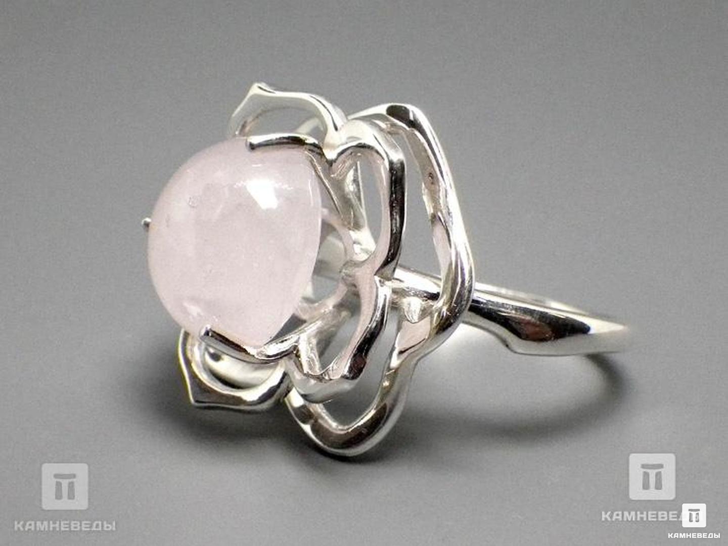 Кольцо «Роза» с розовым кварцем, 44-42/78, фото 2