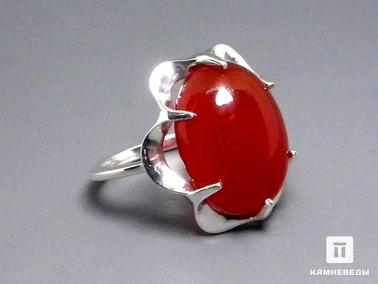 Сердолик. Кольцо «Волна» с сердоликом