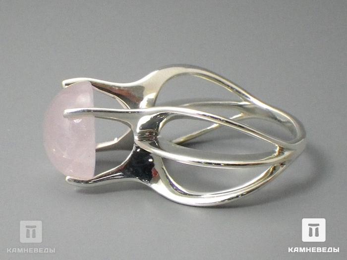 Кольцо с розовым кварцем, 44-80/7, фото 4