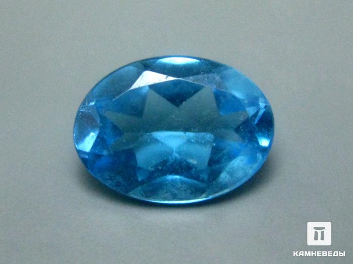 Топаз голубой, огранка 8х6х3,5 мм (1,3 ct), 9-38/46, фото 1