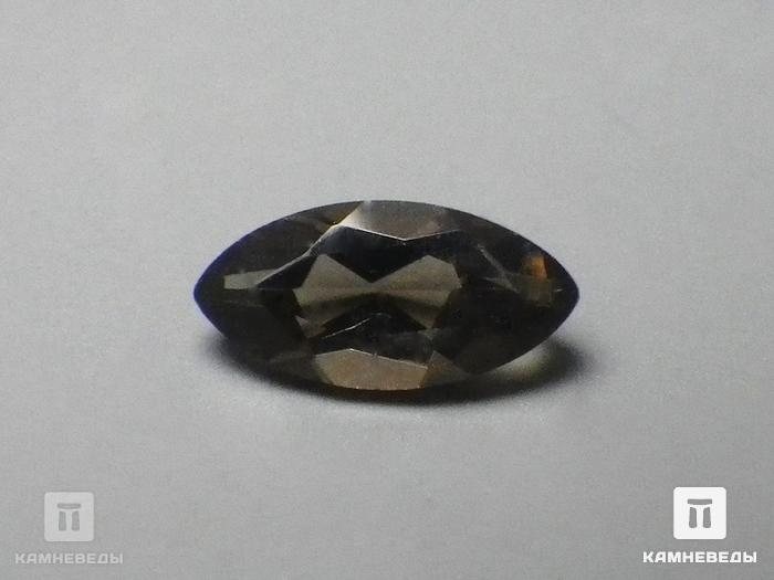 Раухтопаз (дымчатый кварц), огранка 8х4х2,5 мм (0,49 ct), 9-41/8, фото 2