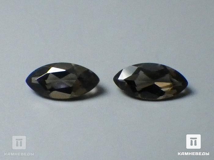 Раухтопаз (дымчатый кварц), огранка 8х4х2,5 мм (0,49 ct), 9-41/8, фото 3