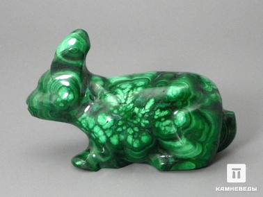 Малахит. Кролик из малахита, 6,6х3,7х2,7 см