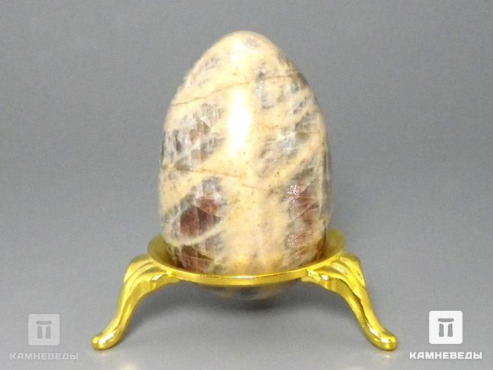 Яйцо из олигоклаза с эффектом солнечного камня, 5,6х3,6 см, 22-111, фото 3