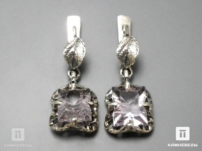 Комплект с аметистом, кольцо и серьги, 45-42/4, фото 4