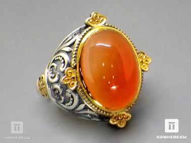 Сердолик. Кольцо «Византия» с сердоликом