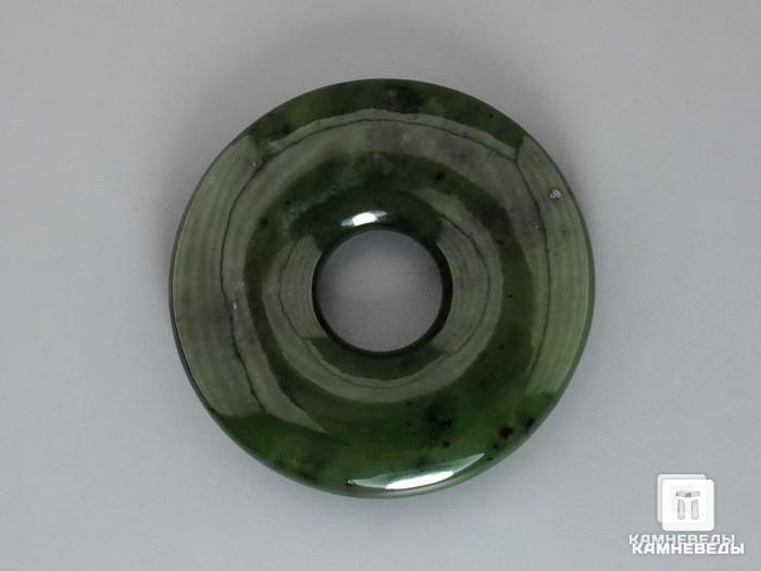 Кулон диск из нефрита зеленого, 40-99/17, фото 2
