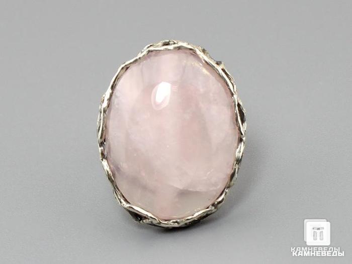 Комплект с розовым кварцем, кольцо и серьги, 45-54, фото 4