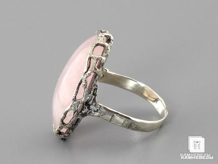 Комплект с розовым кварцем, кольцо и серьги, 45-54, фото 5